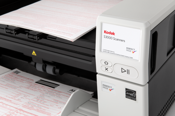 Kodak Alaris S3060 Document Scanner front and menus