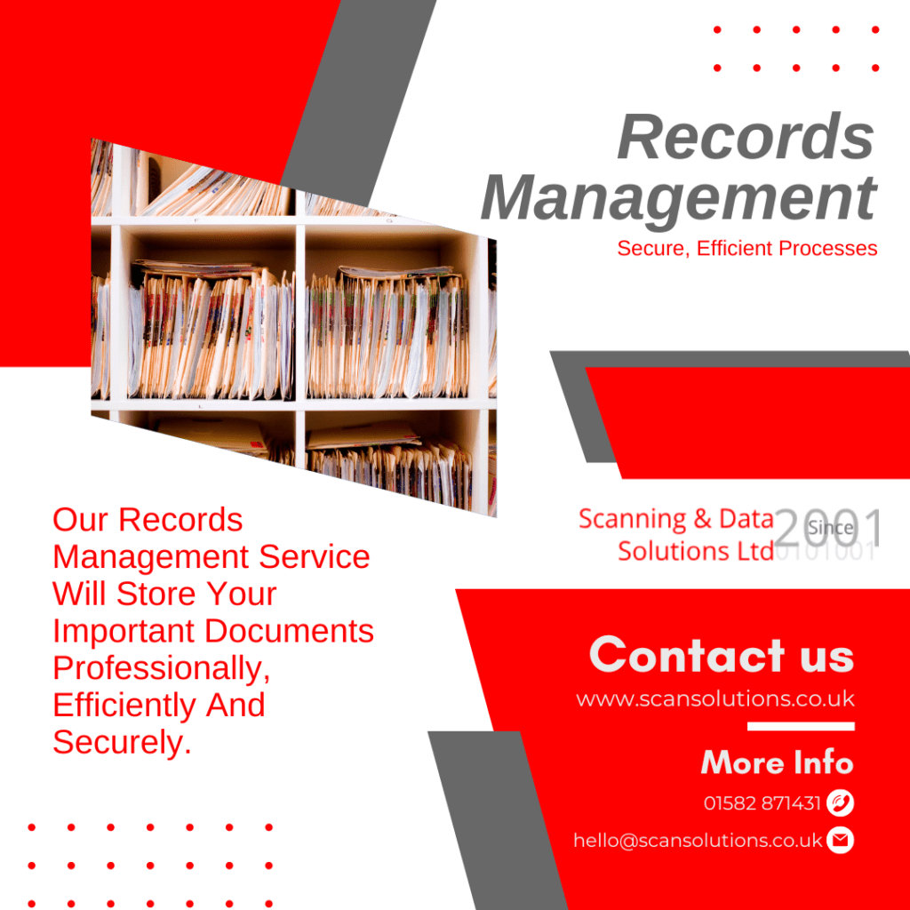 Scanning and Data Solutions, Records Management Services
